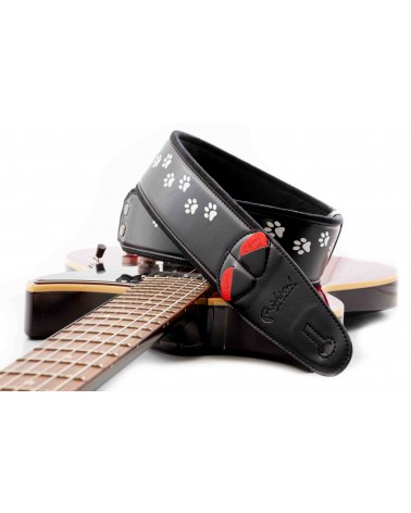 Righton Cat-Bk - Bandolera De Guitarra Righton Serie Mojo Cat Black