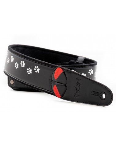 Righton Cat-Bk - Bandolera De Guitarra Righton Serie Mojo Cat Black