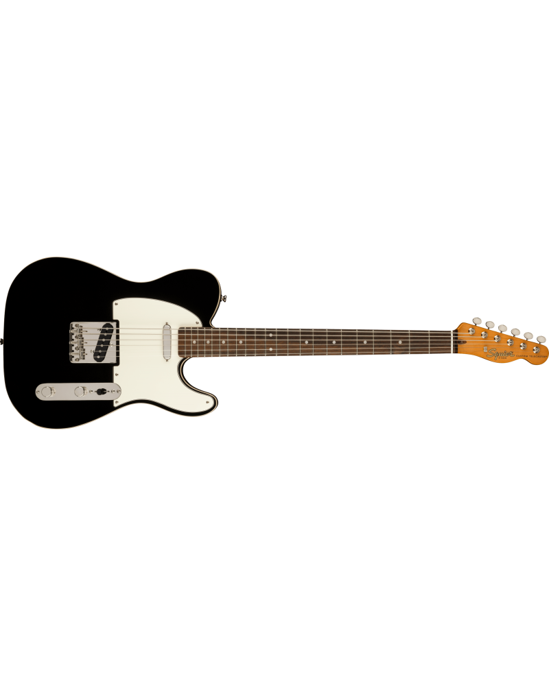 Squier Classic Vibe Baritone Custom Telecaster, Laurel Fingerboard, Parchment Pickguard, Black