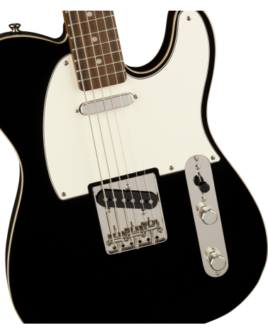 Squier Classic Vibe Baritone Custom Telecaster, Laurel Fingerboard, Parchment Pickguard, Black