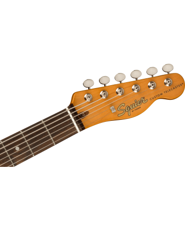 Squier Classic Vibe Baritone Custom Telecaster, Laurel Fingerboard, Parchment Pickguard, Black