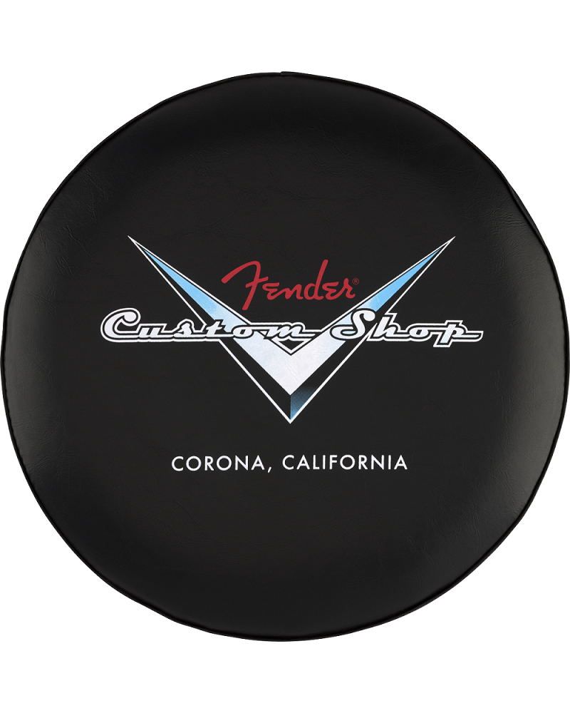 Fender® Custom Shop Chevron Logo Barstool, Black/Chrome, 30"