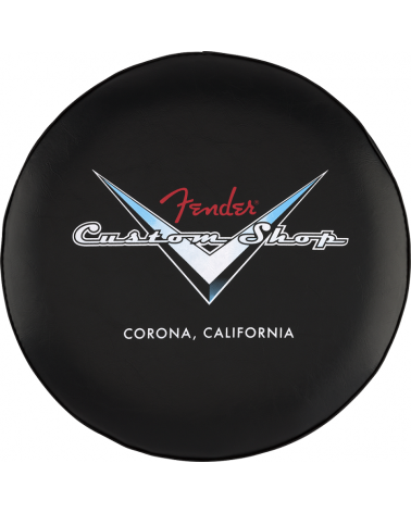 Fender® Custom Shop Chevron Logo Barstool, Black/Chrome, 30"