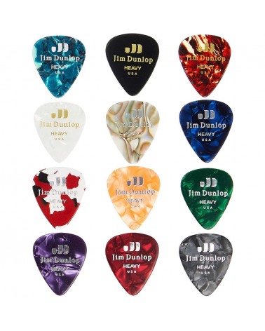 Bolsa 12 Púas Dunlop PVP-107 Variety Celluloid Heavy