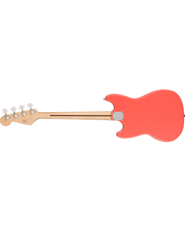 Squier Squier Sonic Bronco Bass, Maple Fingerboard, White Pickguard, Tahitian Coral