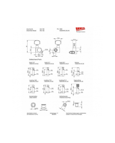 Clavijero Eléctrica Schaller M6-135 Locking Negro 6L 10020420