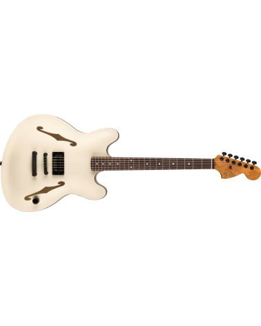 Fender Tom DeLonge Starcaster, Rosewood Fingerboard, Black Hardware, Satin Olympic White