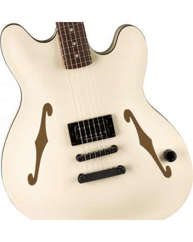 Fender Tom DeLonge Starcaster, Rosewood Fingerboard, Black Hardware, Satin Olympic White