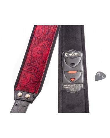 J-Paisley-Velvet-Rd - Bandolera Righton De Guitarra Electrica Serie Jazz