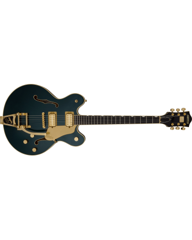 Grestch  Broadkaster LX Center Block with String-Thru Bigsby and Gold Hardware, Ebony Fingerboard, Cadillac Green
