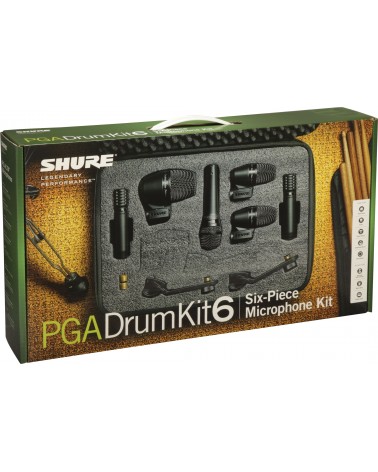 Shure PGADRUMKIT6 Kit PG Alta de 6 micrófonos para batería