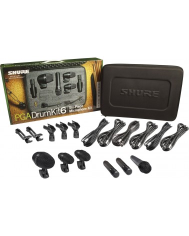 Shure PGADRUMKIT6 Kit PG Alta de 6 micrófonos para batería