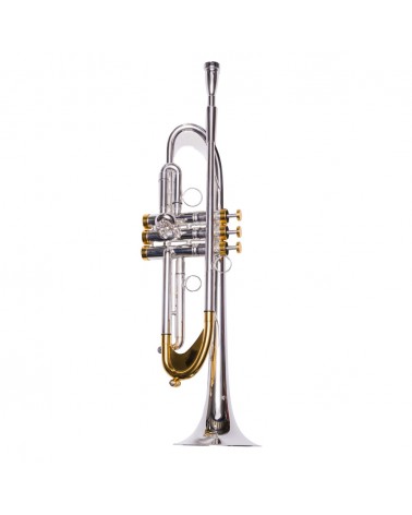 Trompeta Taylor Collins TCTR-069H Plateada con pistones Monel en Sib