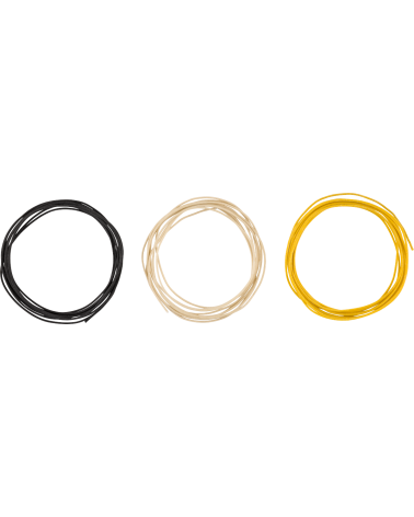 Fender Pure Vintage Cloth Wire, 22 AWG, Black, White, Yellow, 3 m.