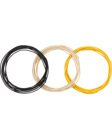Fender Pure Vintage Cloth Wire, 22 AWG, Black, White, Yellow, 3 m.