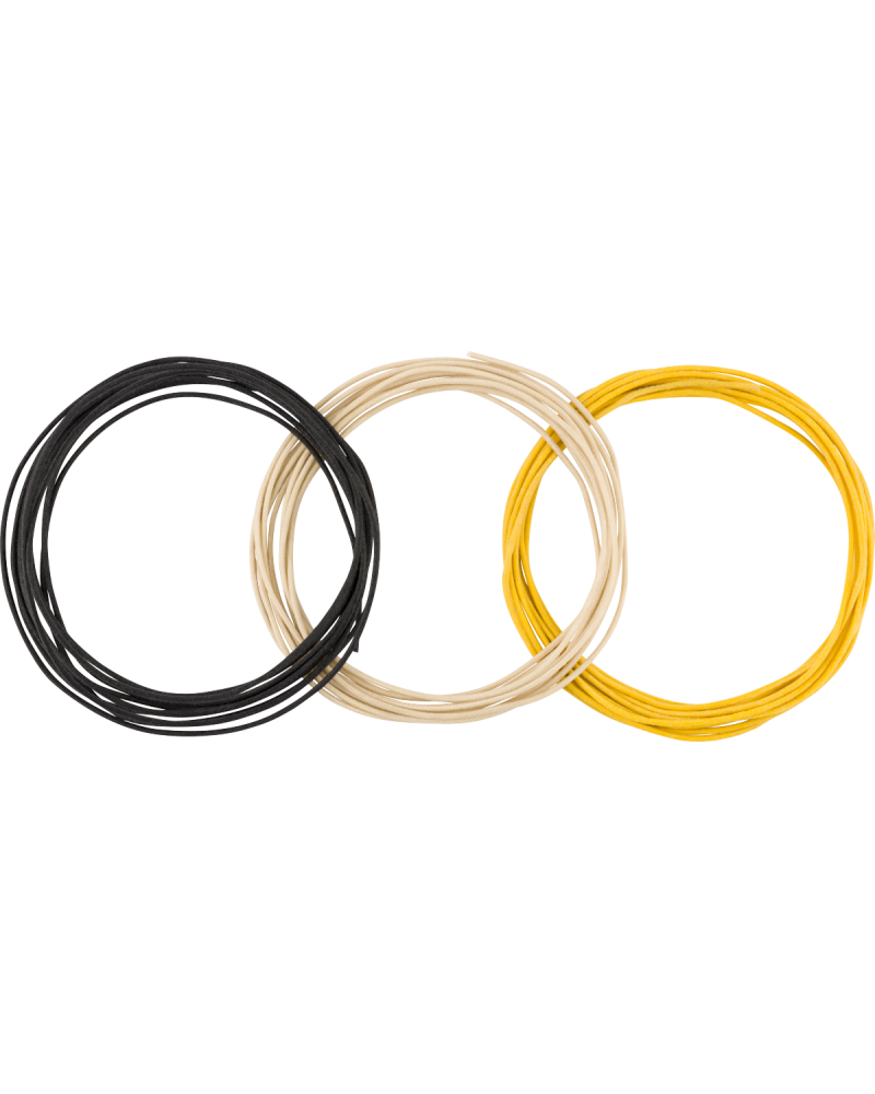 Fender Pure Vintage Cloth Wire, 22 AWG, Black, White, Yellow, 4,5 m.