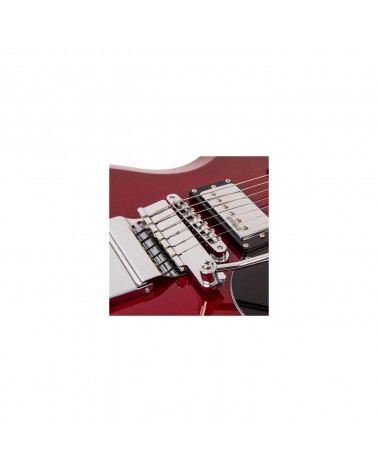 VINTAGE VS6 GUITAR W/VIBROLA TAILPIECE - CHERRY RED