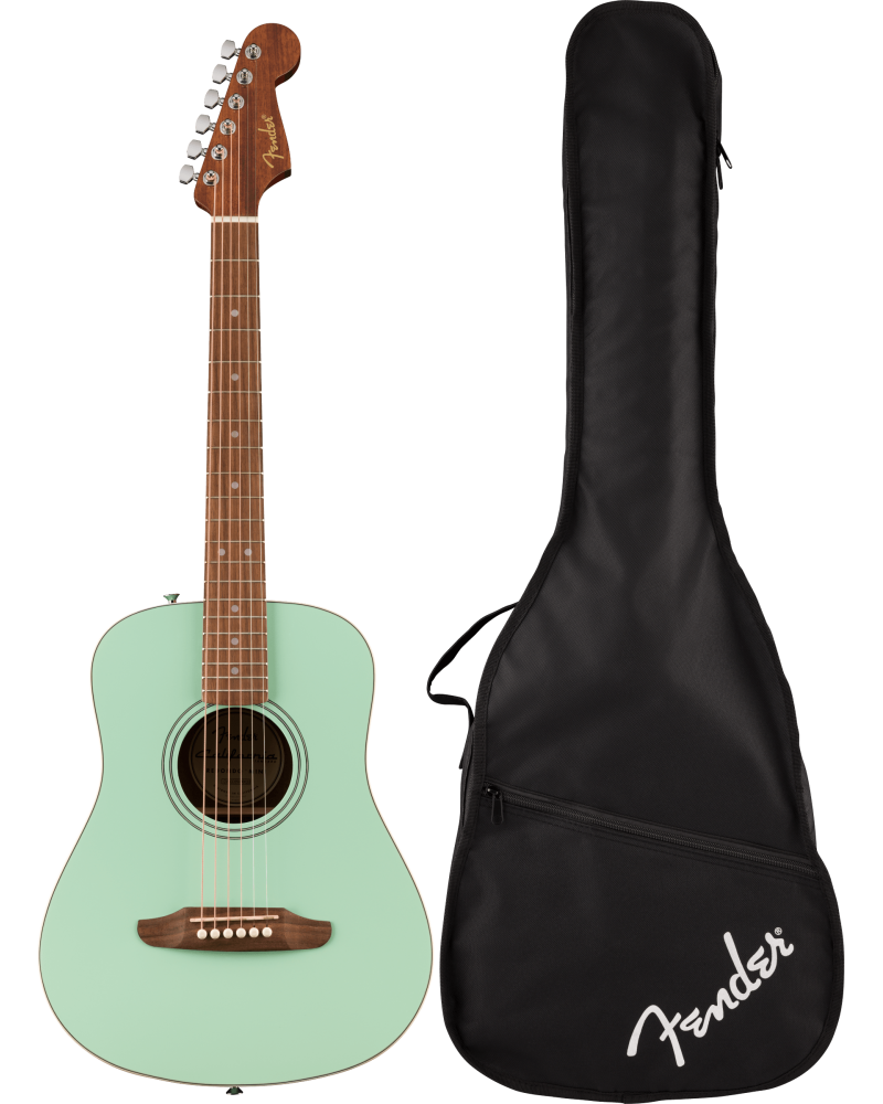 Fender California Standard Redondo Mini with Bag, Spruce Top, Surf Green