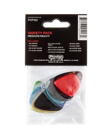 Bolsa 12 Púas Dunlop PVP-102 Variety Medium/Heavy