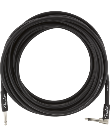 Fender Professional Series Instrument Cable, Straight/Angle, 18.6', Black