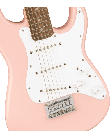 Squier Mini Stratocaster, Laurel Fingerboard, Shell Pink