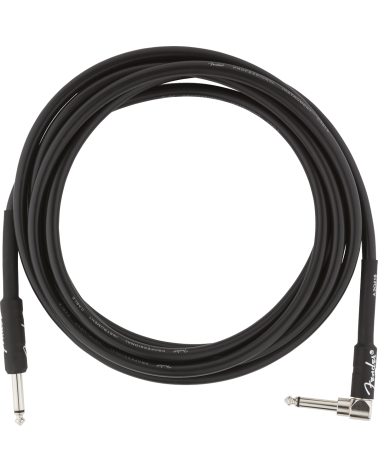 Fender Professional Series Instrument Cable, Straight-Angle, 10', Black, 3 m.