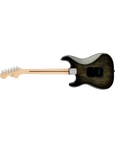 Squier Affinity Series Stratocaster FMT HSS, Maple Fingerboard, Black Pickguard, Black Burst