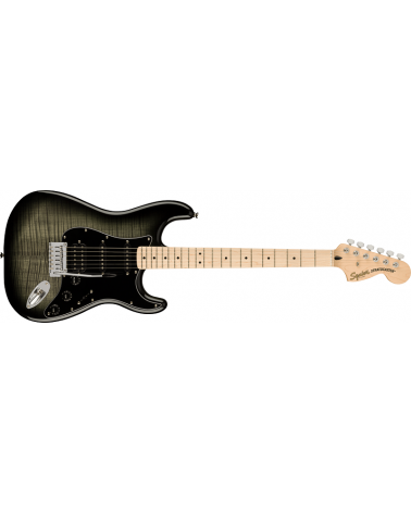 Squier Affinity Series Stratocaster FMT HSS, Maple Fingerboard, Black Pickguard, Black Burst