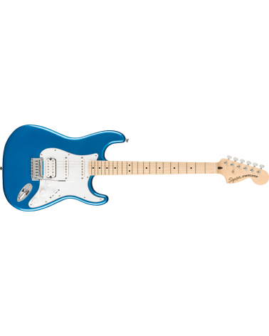 Squier ffinity Series Stratocaster HSS Pack, Maple Fingerboard, Lake Placid Blue, Gig Bag, 15G