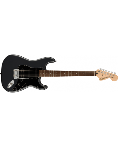 Squier Affinity Series Stratocaster HSS Pack, Laurel Fingerboard, Charcoal Frost Metallic, Gig Bag, 15G