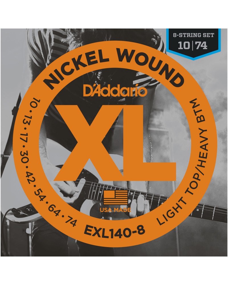 D'Addario EXL140-8 Light Top/Heavy Bottom 10-74