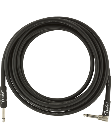Fender Professional Series Instrument Cables, Straight/Angle, 15', Black 4,5 m