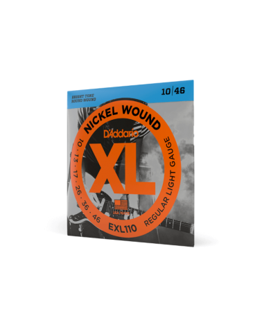 D'Addario EXL110. Entorchado de níquel, calibre regular fino, 10-46