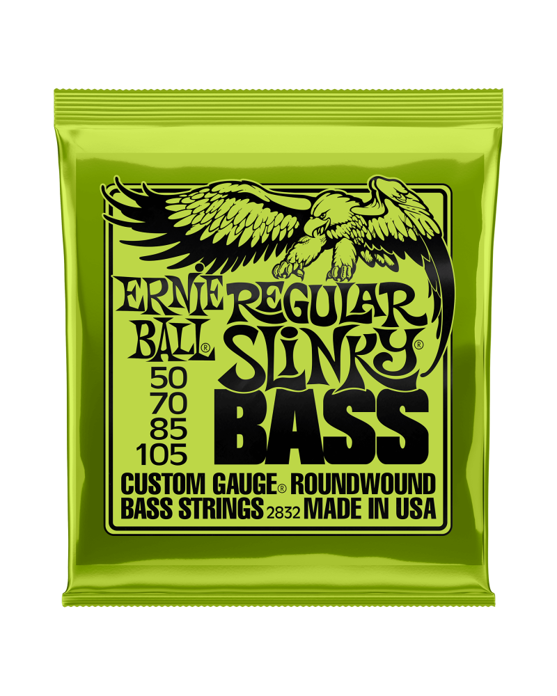 ERNIE BALL SET CUERDAS BAJO ERNIE BALL SLINKY ENTORCHADO REDONDO REGULAR 50-105