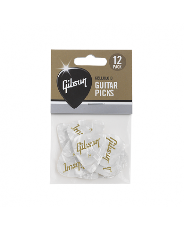 Pack 12 Puas Gibson White Pearl Heavy