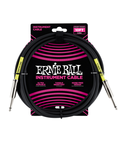 Ernie Ball 6048 Cable Ultraflex Jack a Jack 2.5 m. Negro