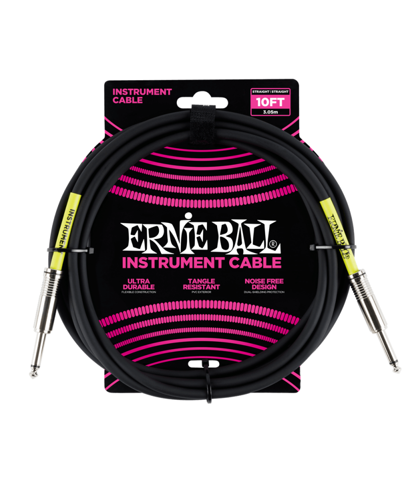 Ernie Ball 6048 Cable Ultraflex Jack a Jack 2.5 m. Negro