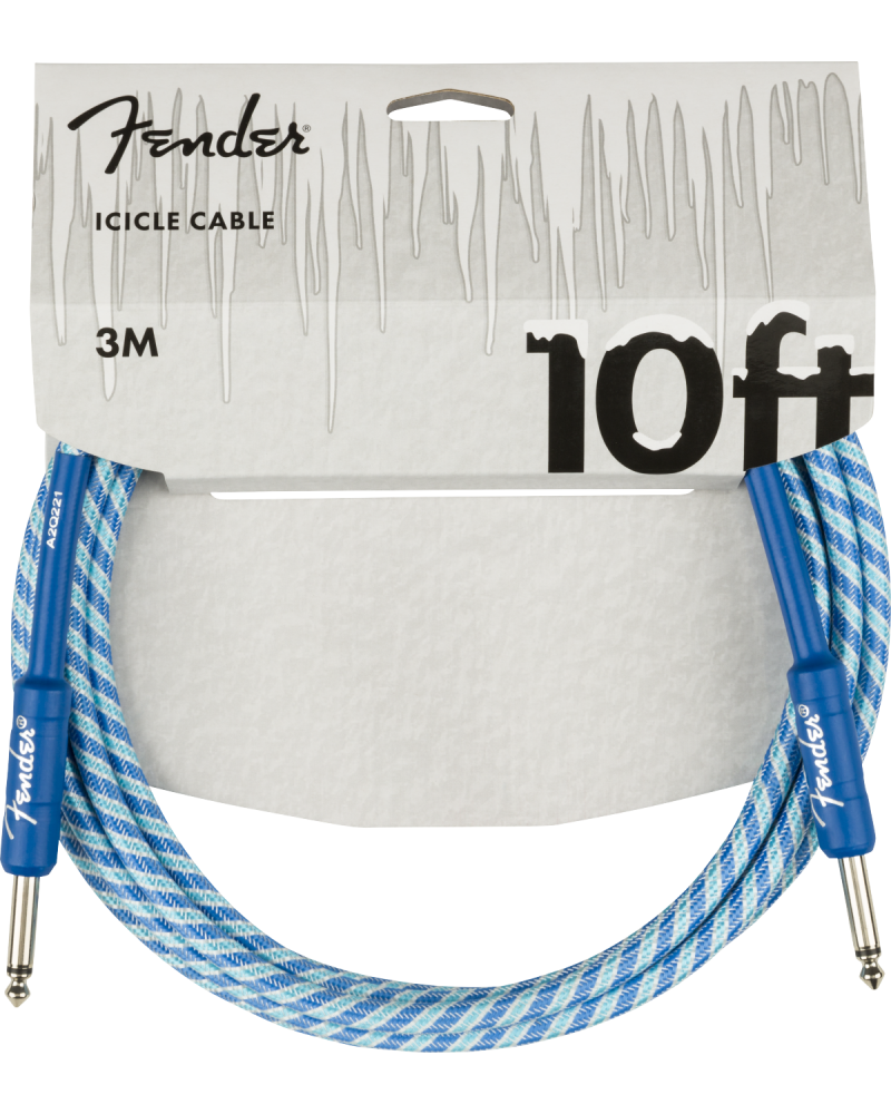 Fender Icicle Holiday Cable 10ft, Blue