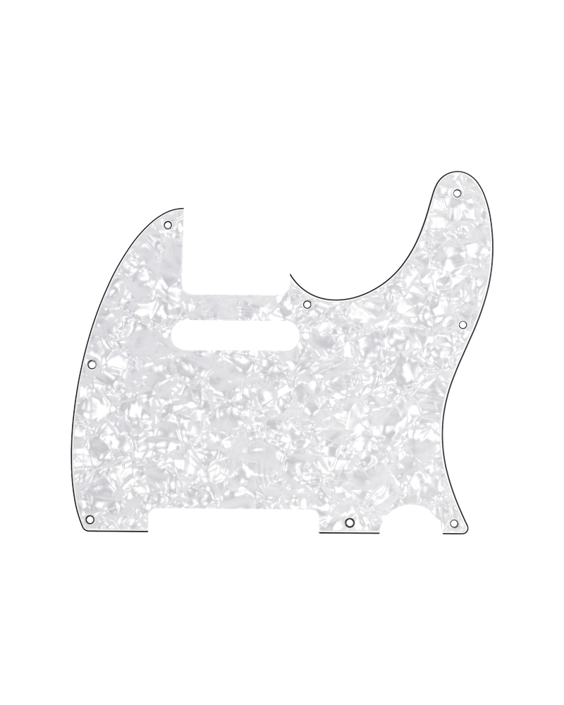 Fender Pickguard, Telecaster, 8-Hole Mount, White Pearl, 4-Ply