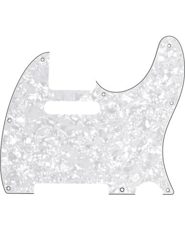 Fender Pickguard, Telecaster, 8-Hole Mount, White Pearl, 4-Ply