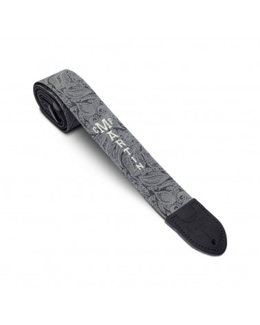 MARTIN DENIM STRAP: SCROLL-AND-LEAF PATTERN